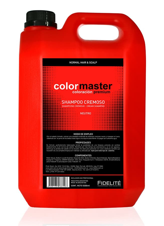 shampoo cremoso neutro ph 6,5 5000 ml.